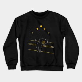 Knight of Pentacles - Tarot Cats Crewneck Sweatshirt